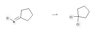 Cyclopentane,1,1-dichloro- can be obtained by cyclopentanone oxime